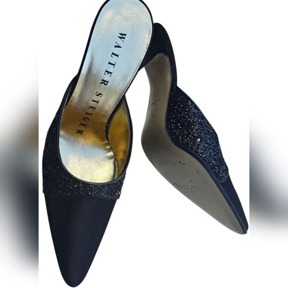 Walter Steiger Black and Gold Mules - Picture 7 of 14